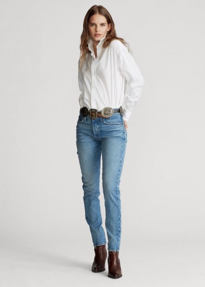 Jeans Polo Ralph Lauren Mujer Azules - Callen High-Rise Slim - TFJVE1704